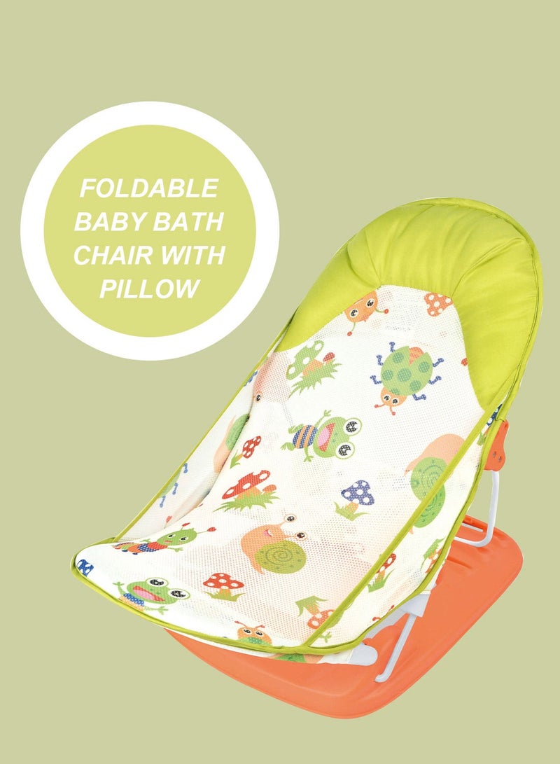 ما بيبي مقعد استحمام قابل للطي للأطفال بثلاثة أوضاع قابلة للتعديل، وحامل استحمام شبكي ناعم مزود بأقدام مانعة للانزلاق، مناسب للأطفال حديثي الولادة وحتى الأطفال الصغار. - Image 5